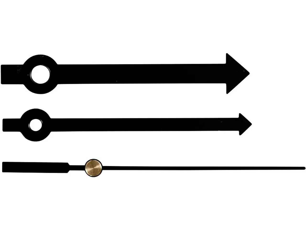 Billede 1 - Elegante sorte urvisere 4+6 mm - Sæt til urværker