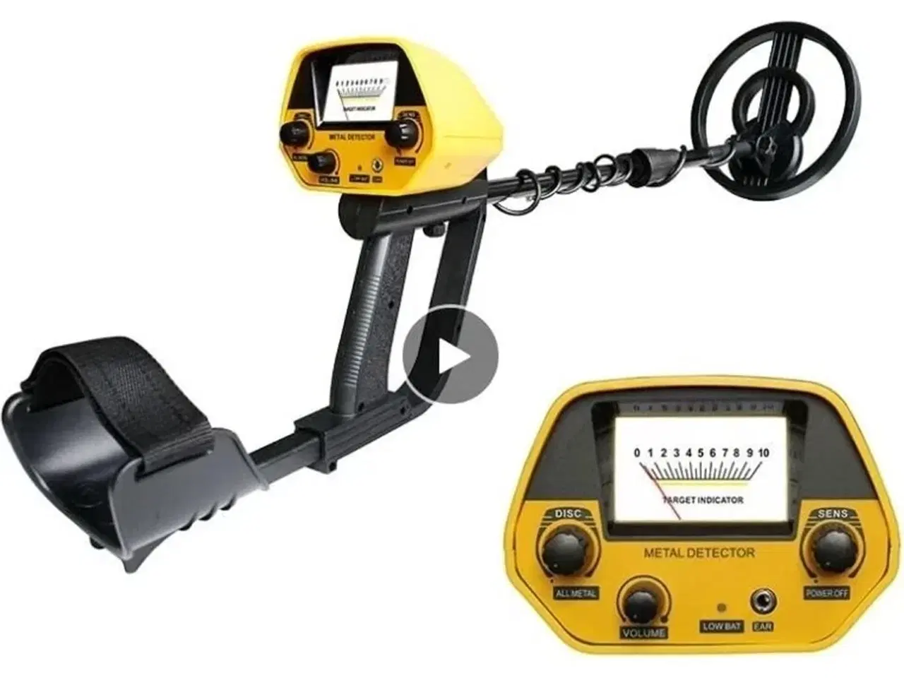 Billede 1 - Metaldetektor. Med vandtæt søgehoved og teleskopskaft.