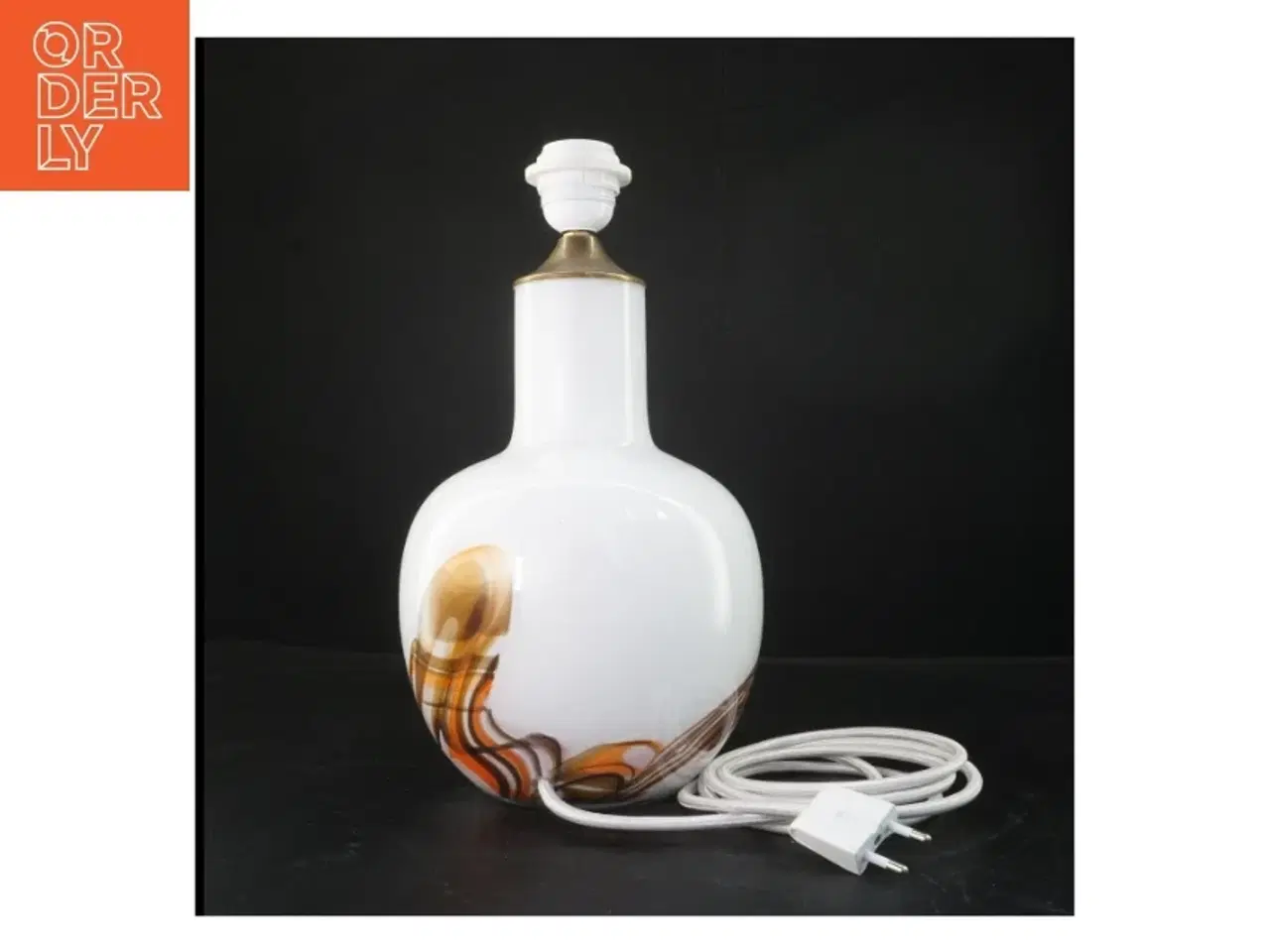 Billede 1 - Bordlampe med hvirvlet design (str. 42 cm)