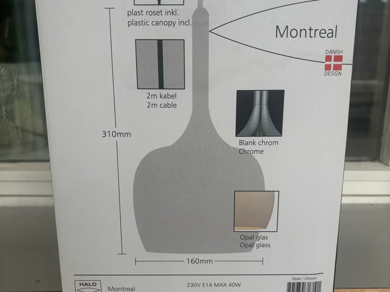 Billede 2 - Montreal pendel fra Halo Tech