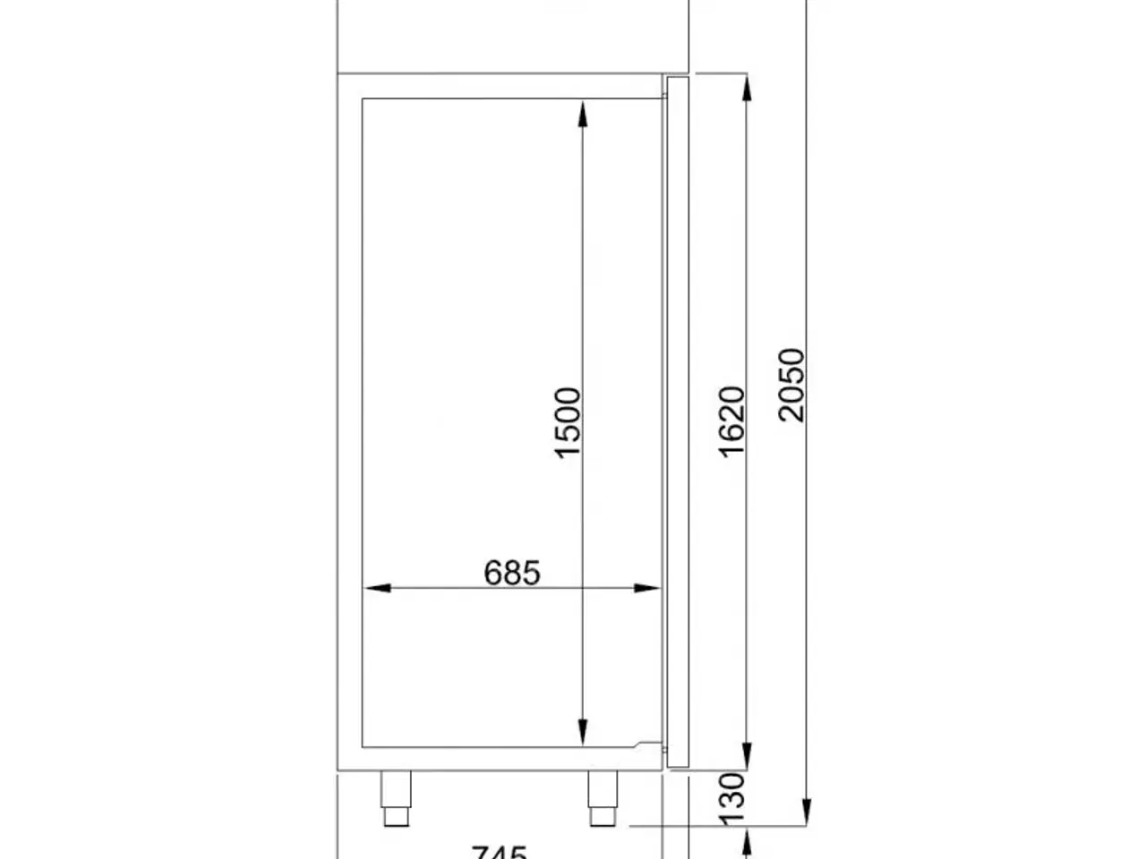 Billede 2 - Industrikøleskab – med glas dør 700 liter