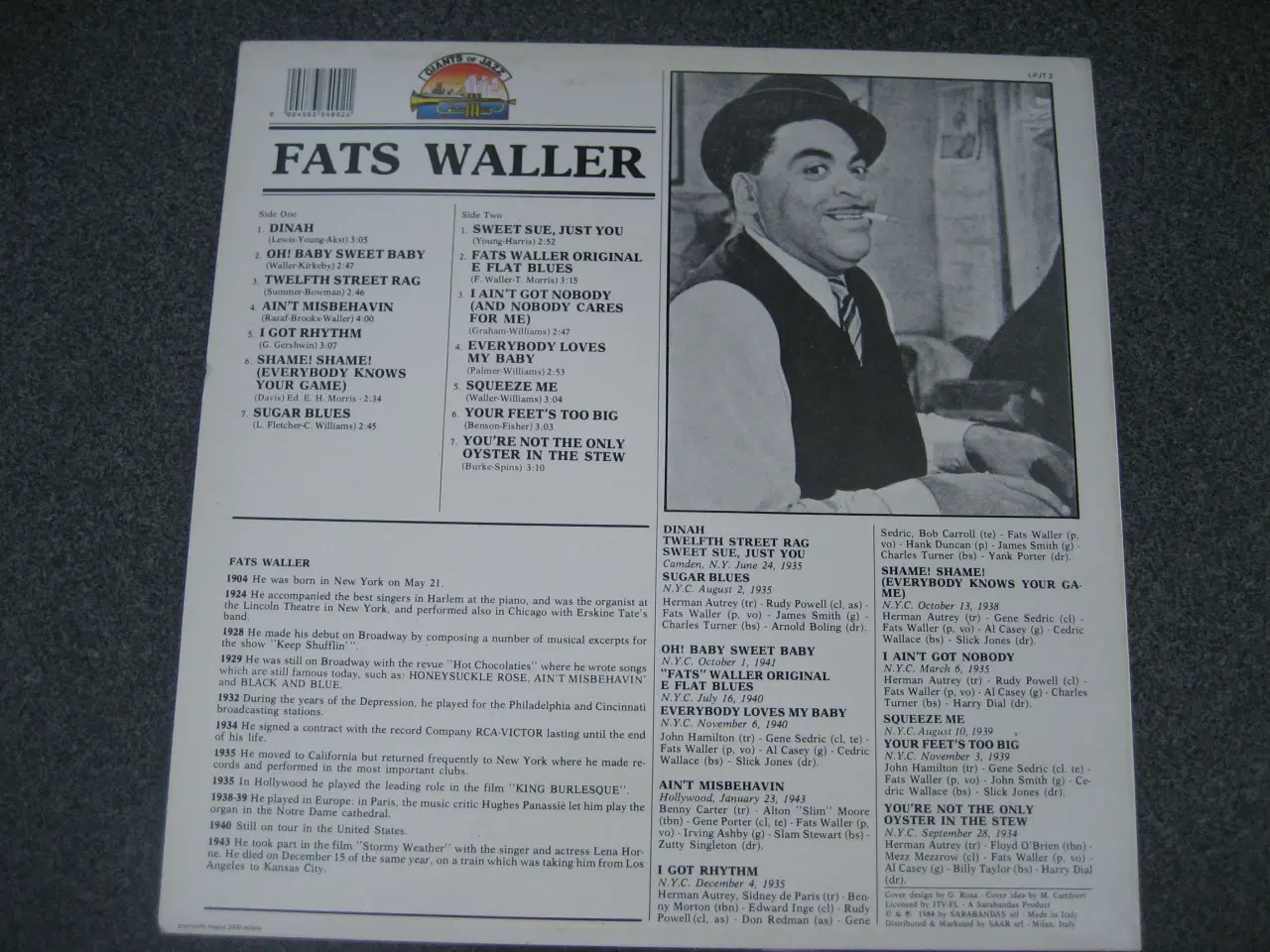 Billede 2 -  Jazz-plade med Fats Waller sælges
