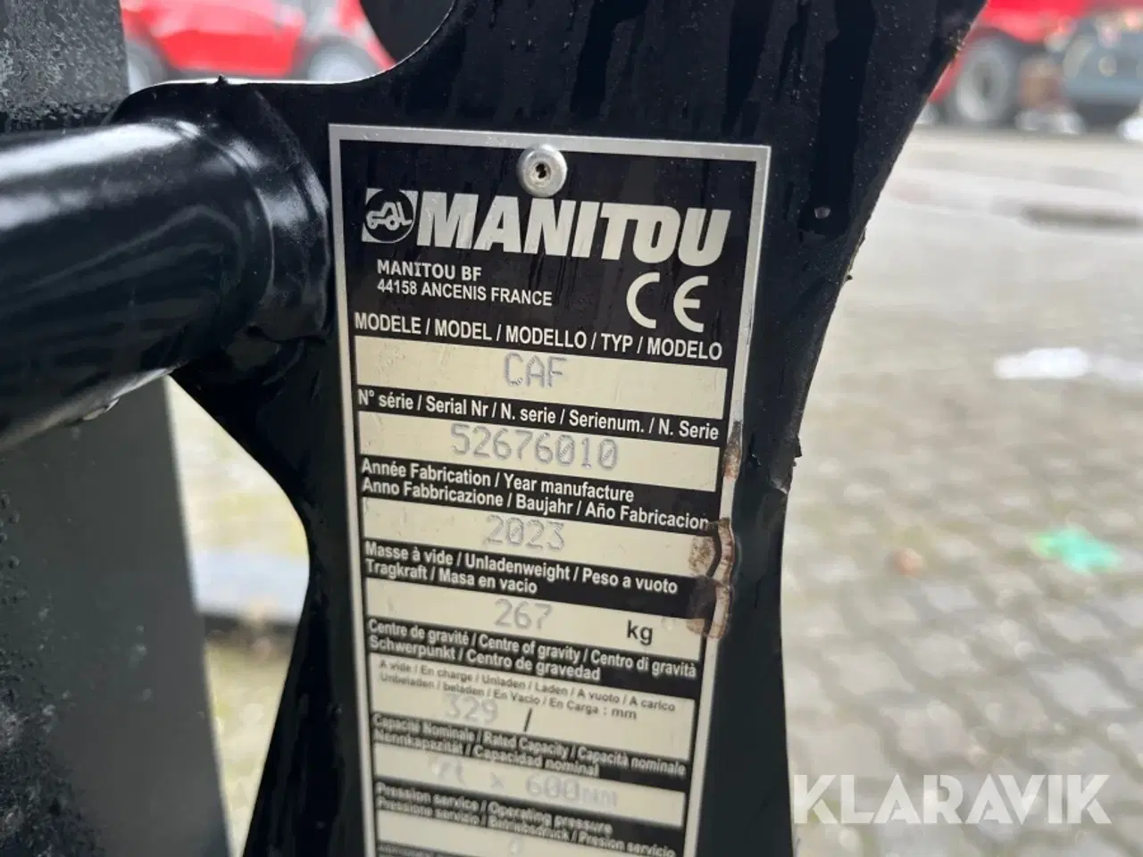 Billede 5 - Pallegafler Manitou CAF 7000kg