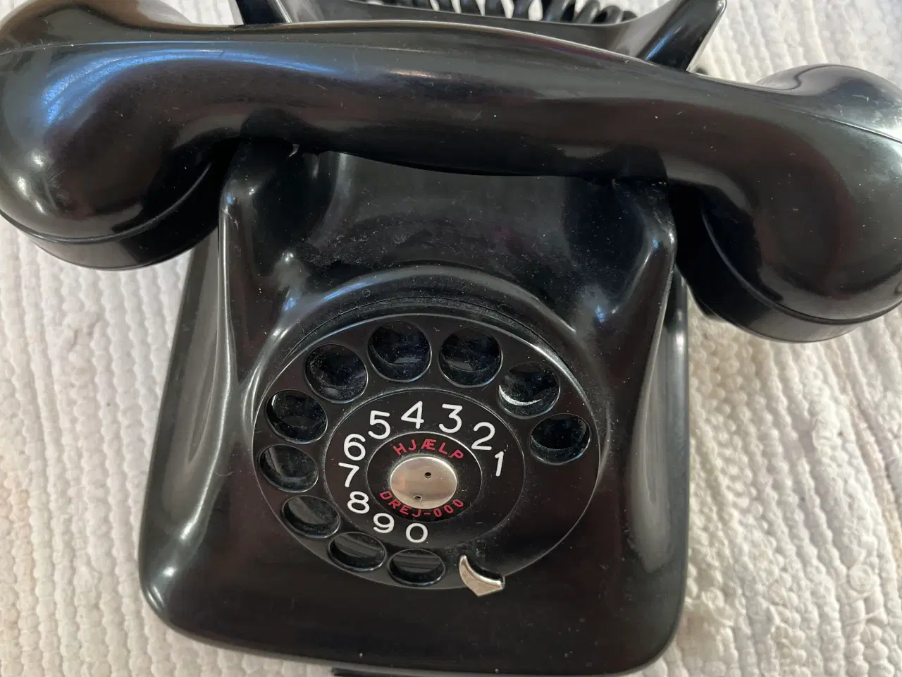 Billede 1 - Gammel sort telefon