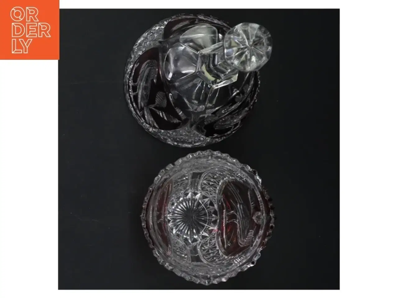 Billede 8 - Bøhmisk krystalglas klokke og skål sæt (str. 8 cm og 20 cm)