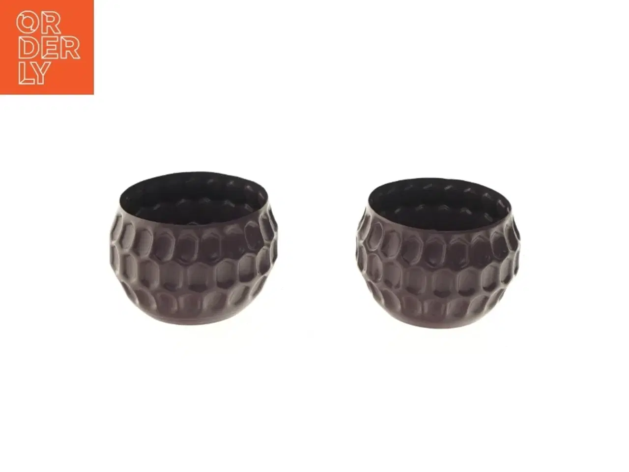 Billede 1 - Sæt med to dekorative skåle (str. 2 stk Ø 8,5 cm højde 6,5 cm)