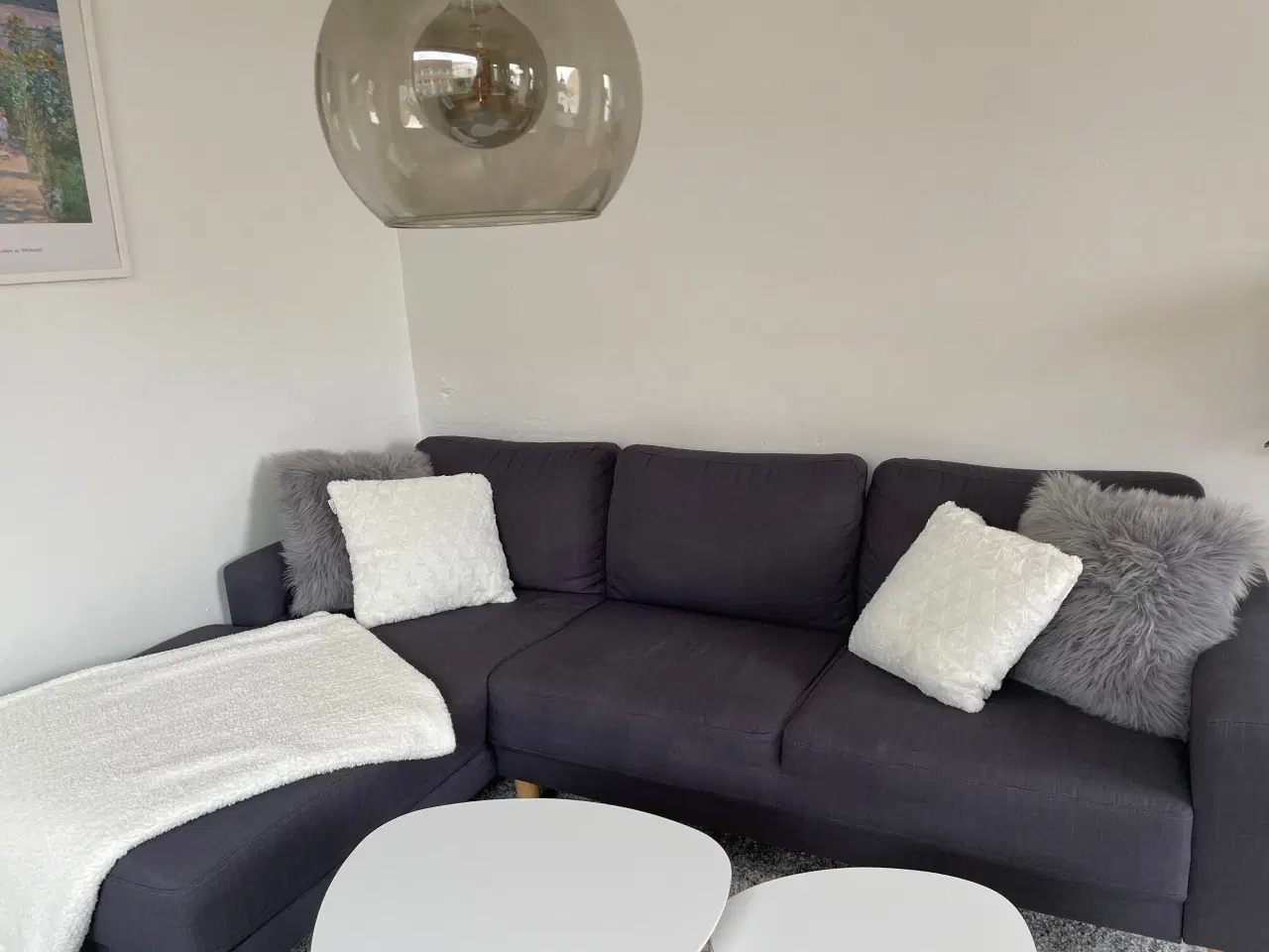 Billede 1 - Jysk sofa EGENSE med chaiselong (mørkegrå)