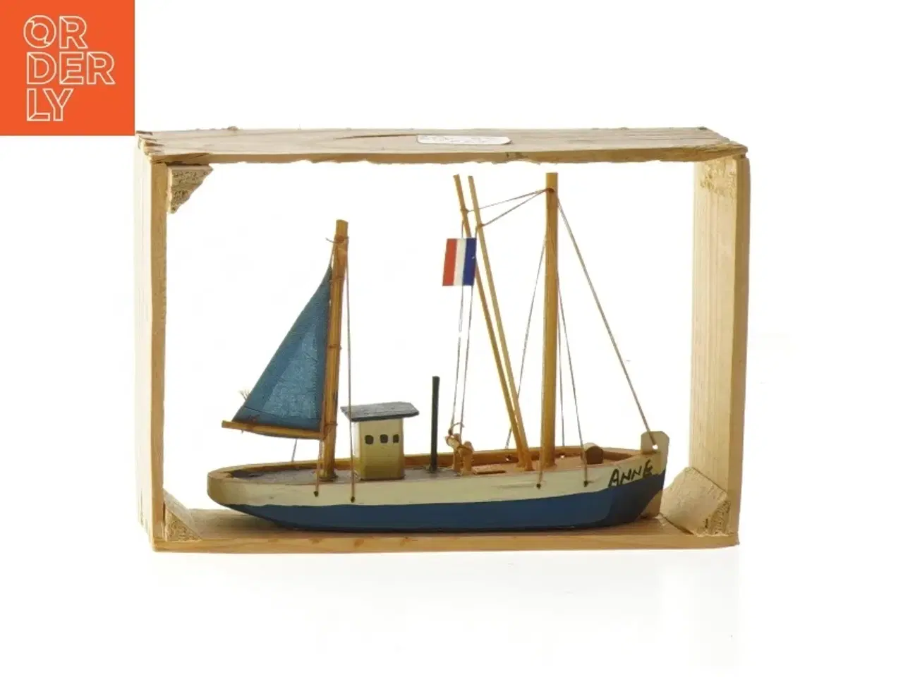 Billede 2 - Modelbåd i ramme (str. 16x11 cm)