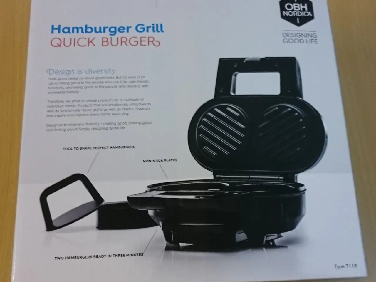 Billede 2 - OBH Nordica Hamburger Grill Quick Burger