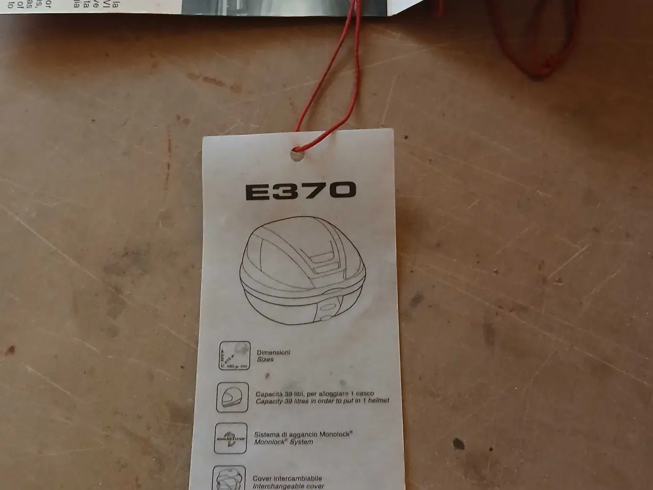 Billede 8 - Givi topboks sort/rød til motorcykel eller scooter