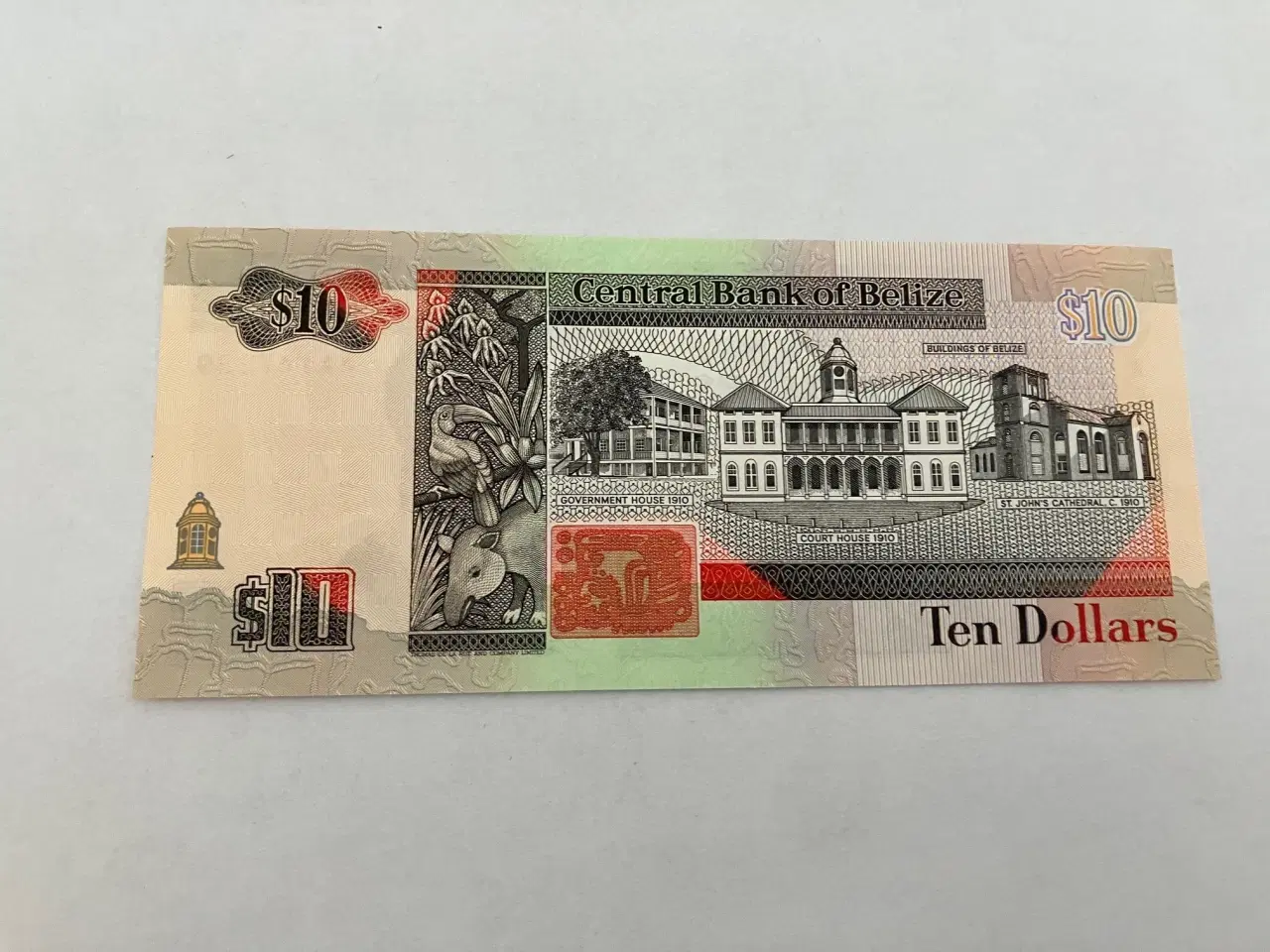Billede 2 - 10 Dollars Belize 1990
