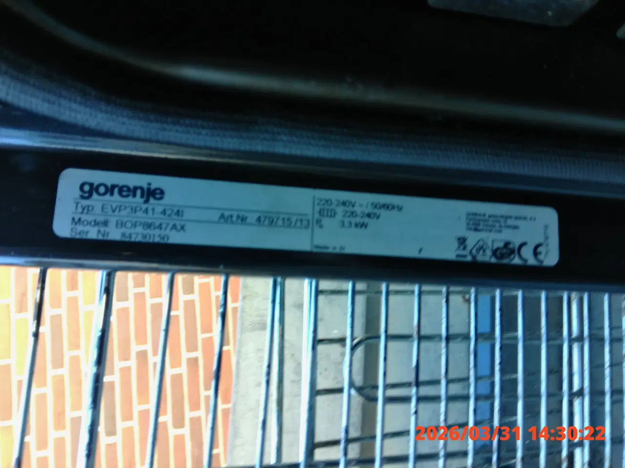 Billede 3 - Indbygnings ovn med tilbehør