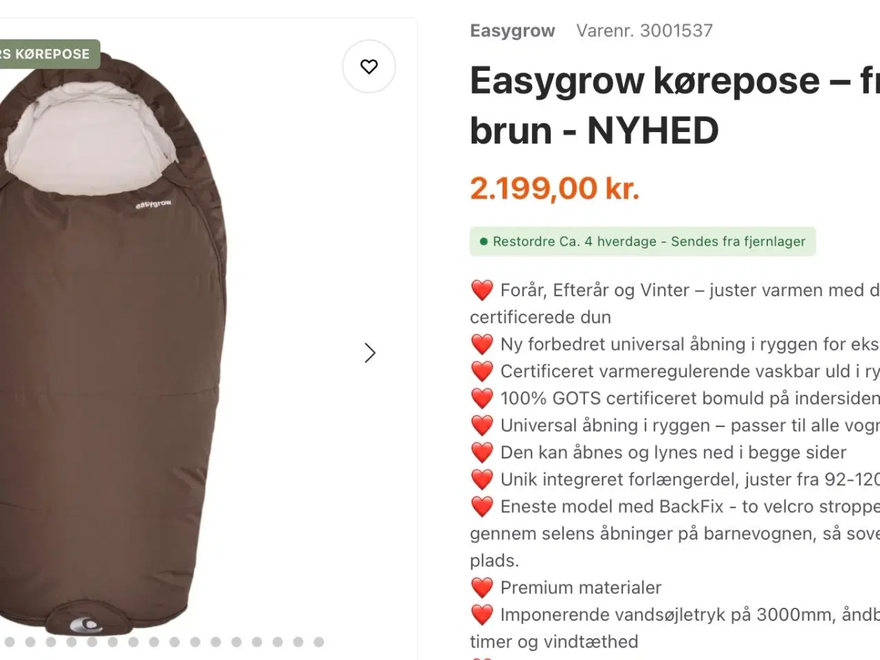 Billede 2 - Easygrow kørepose 