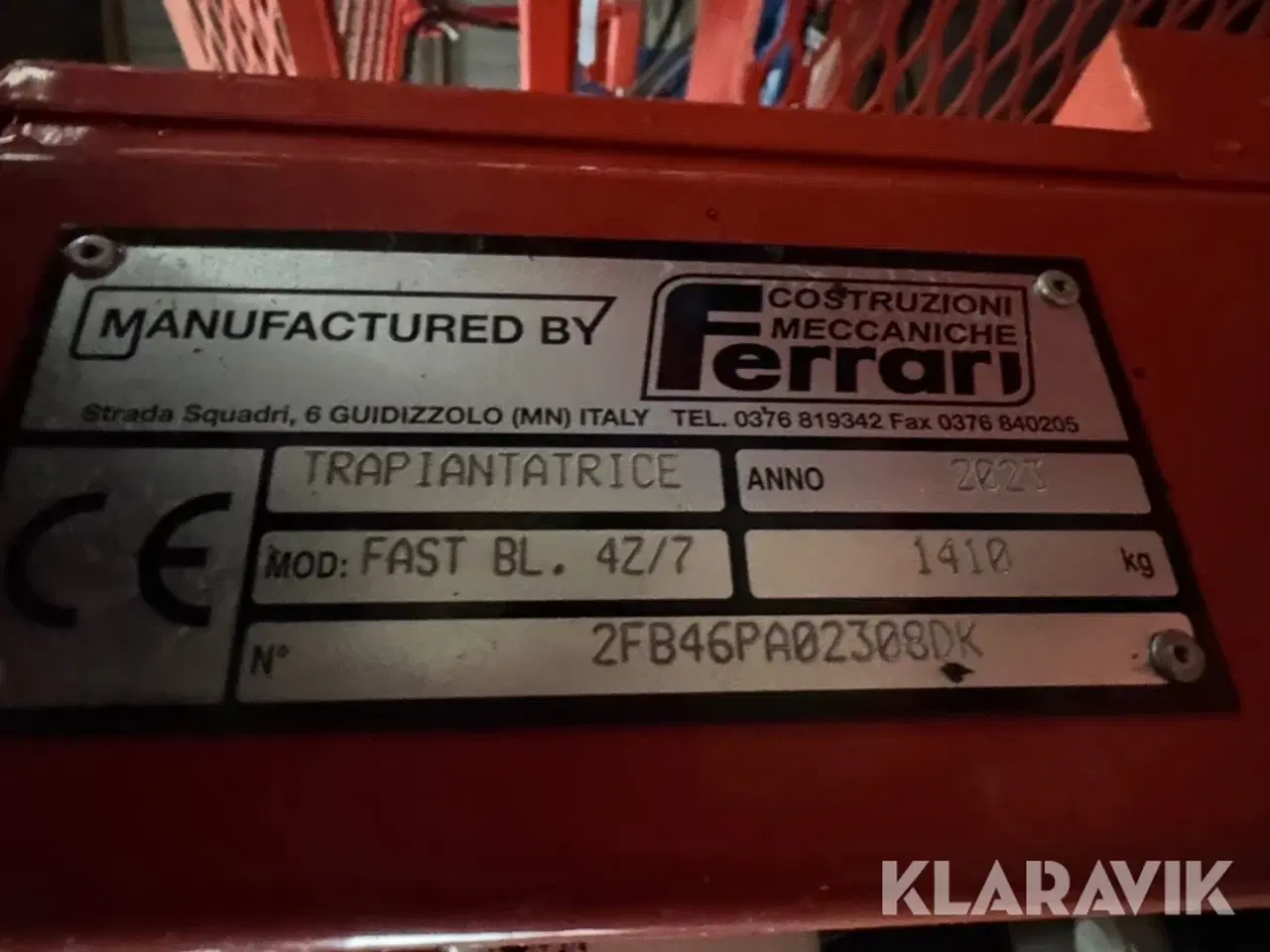 Billede 8 - Plantemaskine Ferrari Costruzioni Meccaniche FAST BL. 4Z/7