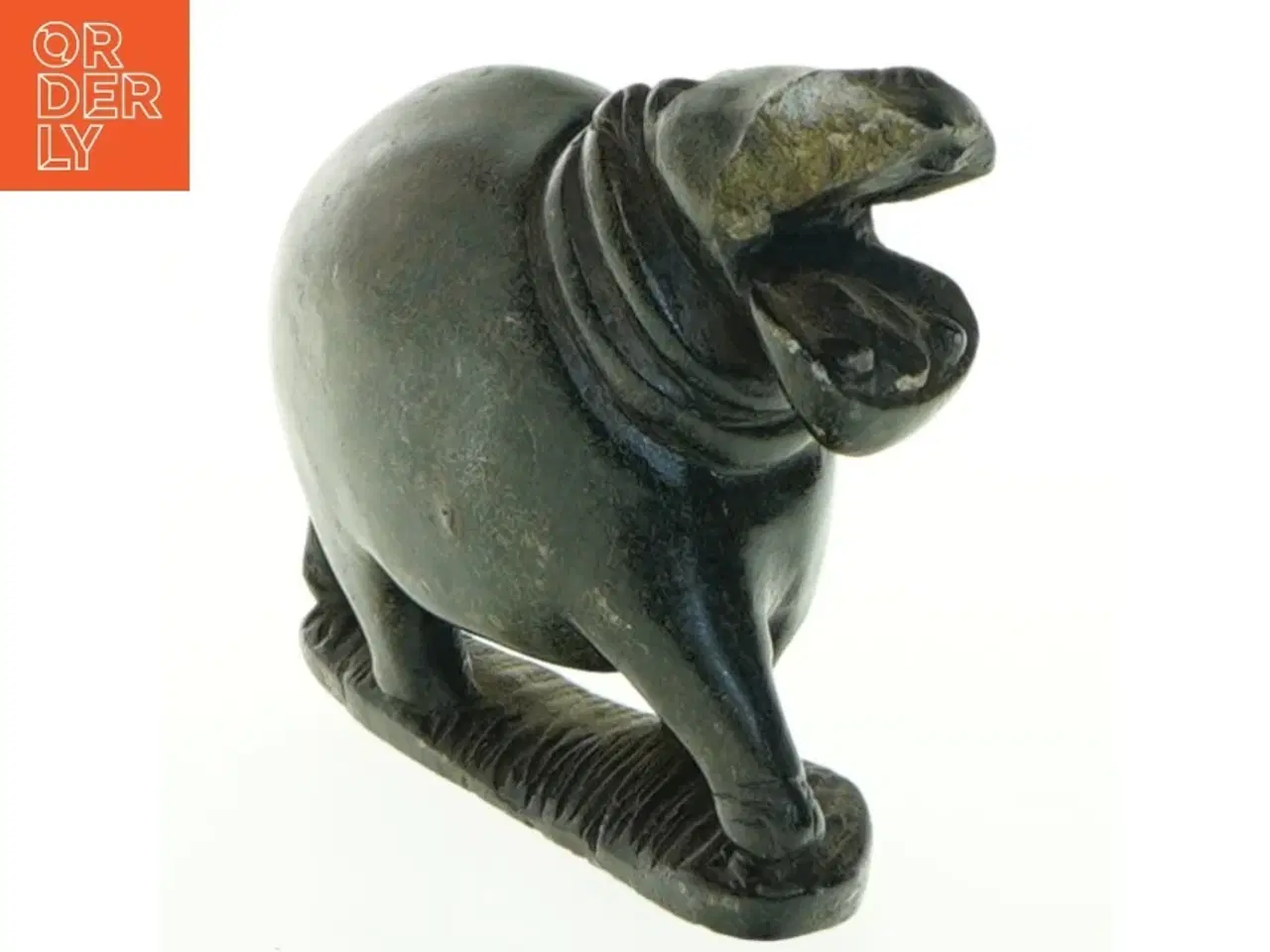 Billede 1 - Stenfigu af flodhest (str. 11x9,5 cm)