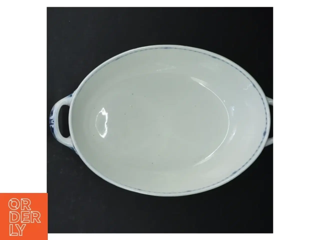 Billede 3 - Porcelænsfad og skål med blåt mønster fra Hannibal (str. 30 cm)