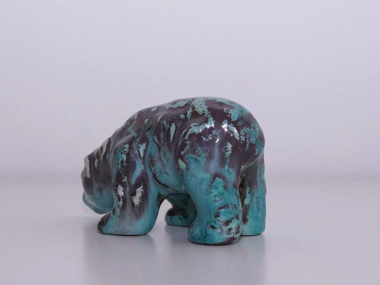 Billede 6 - Ældre isbjørn med smuk glasur fra Michael Andersen