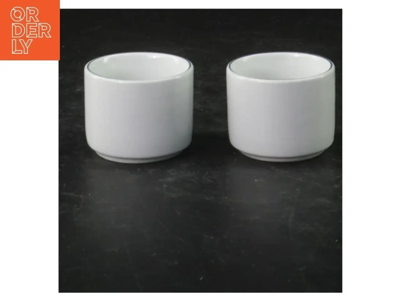 Billede 1 - Sæt af to Blåkant æggebægre (Royal Copenhagen) (3050)