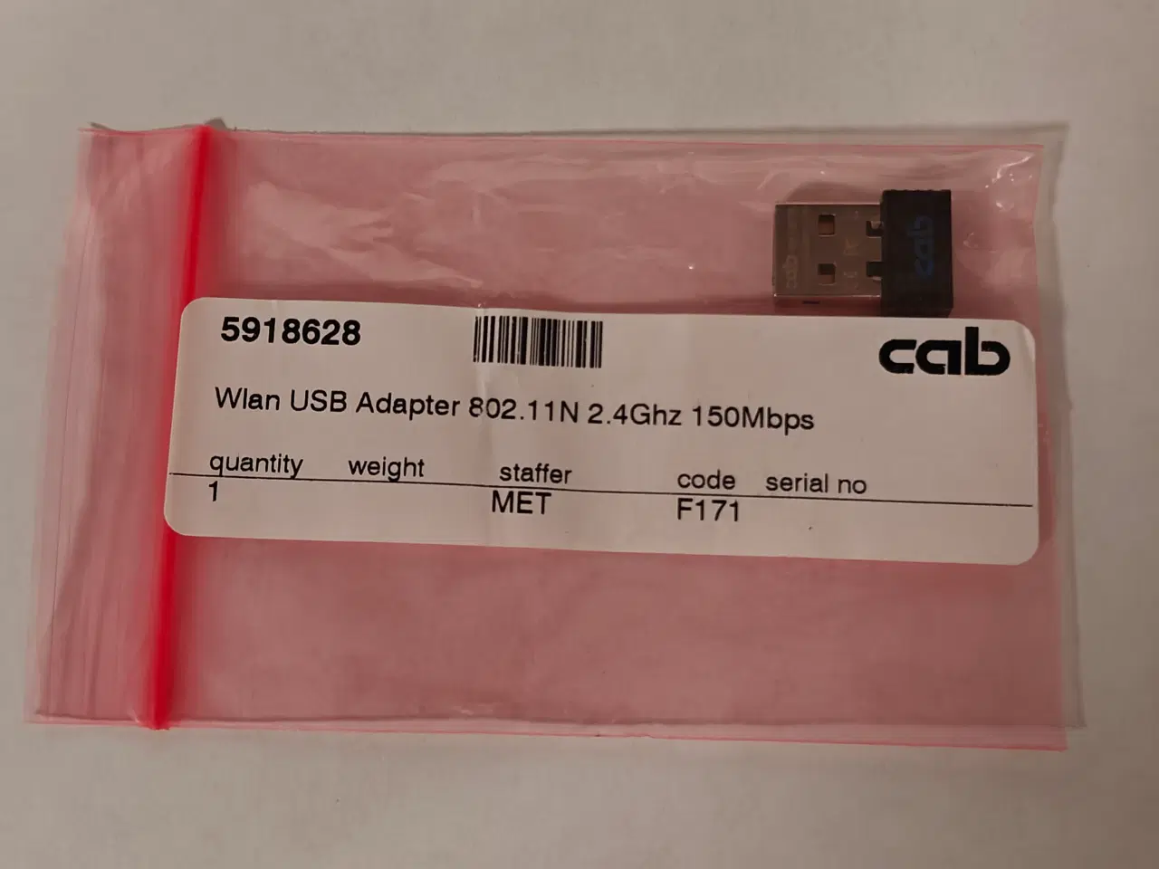 Billede 1 - wireless, CAB WLAN Stik ny.