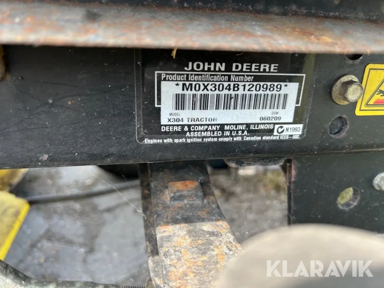 Billede 5 - Græsslåmaskine John Deere X304