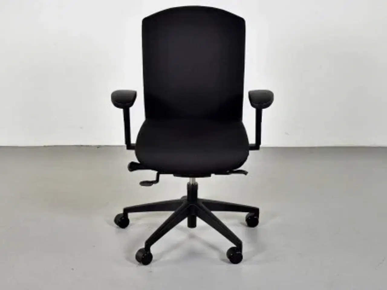 Billede 1 - Köhl kontorstol med sort polster og armlæn