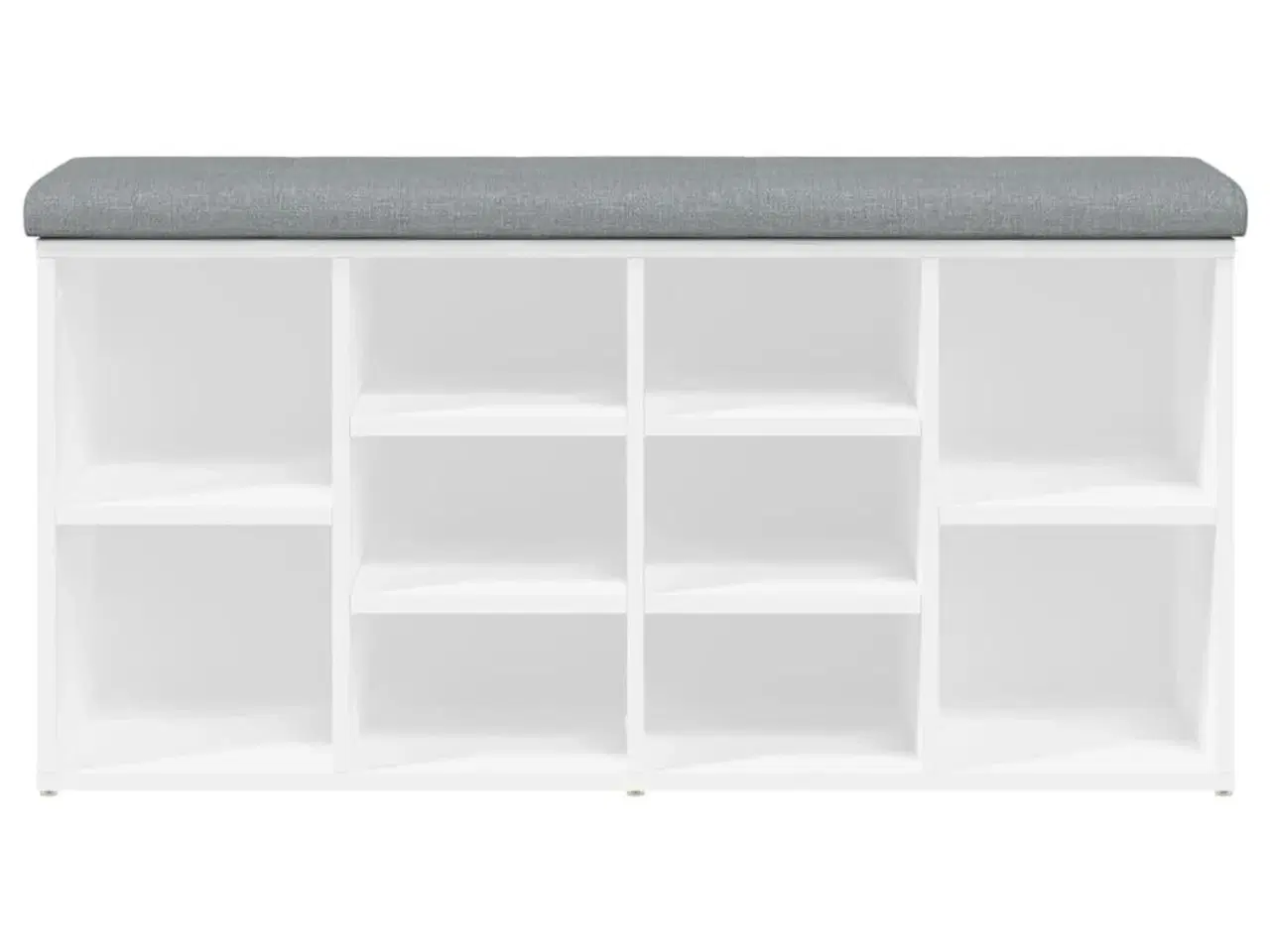 Billede 5 - Skobænk 102x32x50 cm konstrueret træ hvid
