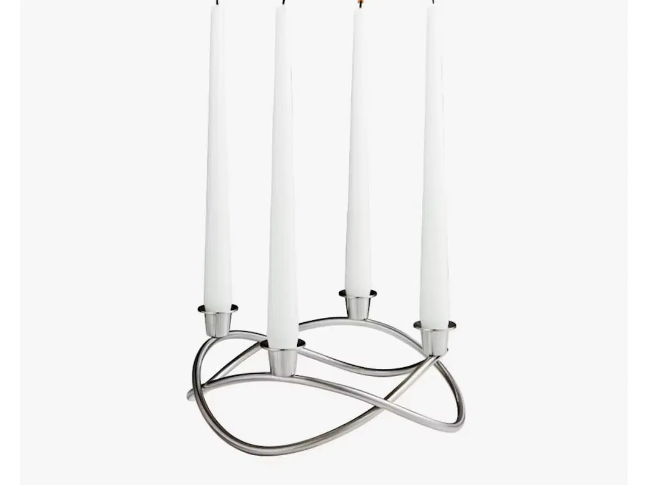 Billede 3 - Georg Jensen adventskrans i mat rustfrit stål