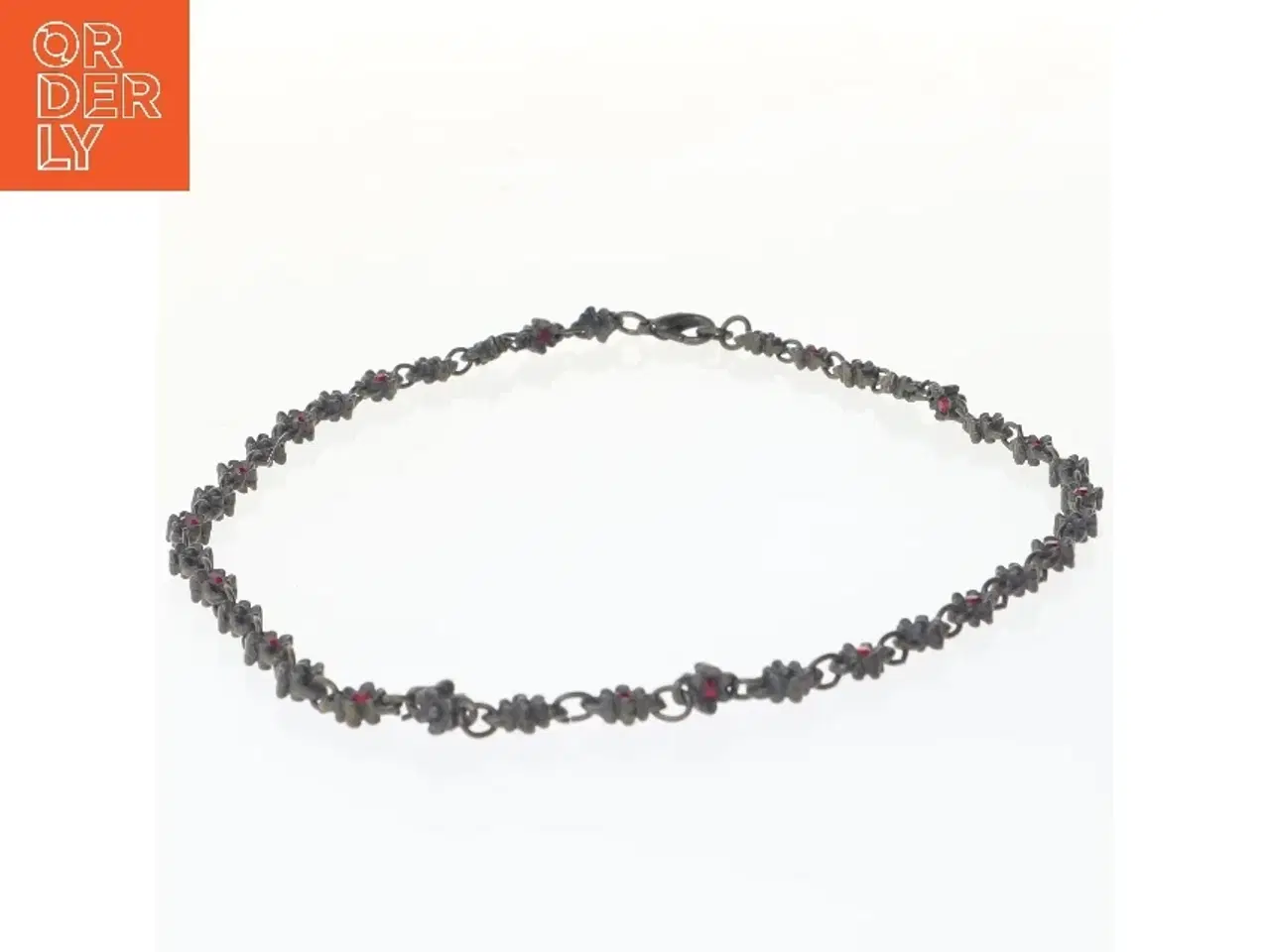 Billede 2 - Smykkesæt med rød sten (str. 19 og 43 cm)