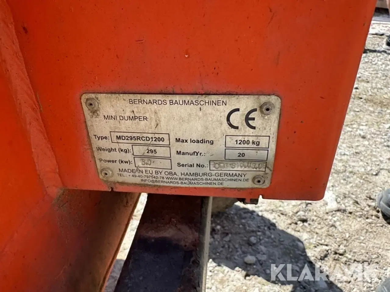 Billede 9 - Motorbør Mini Dumper MD295RCD1200