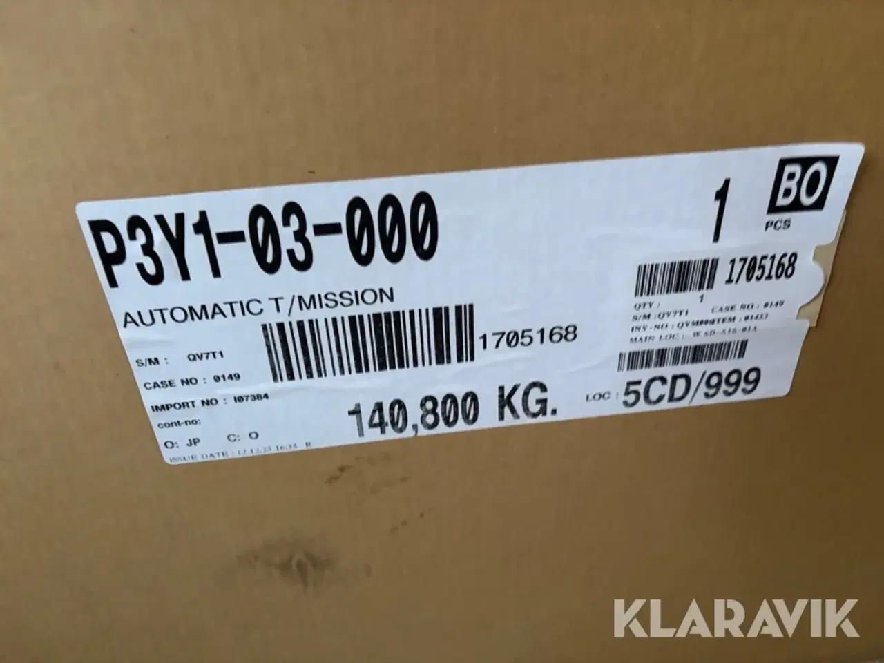 Billede 5 - Gearkasse Mazda P3y1-03-000