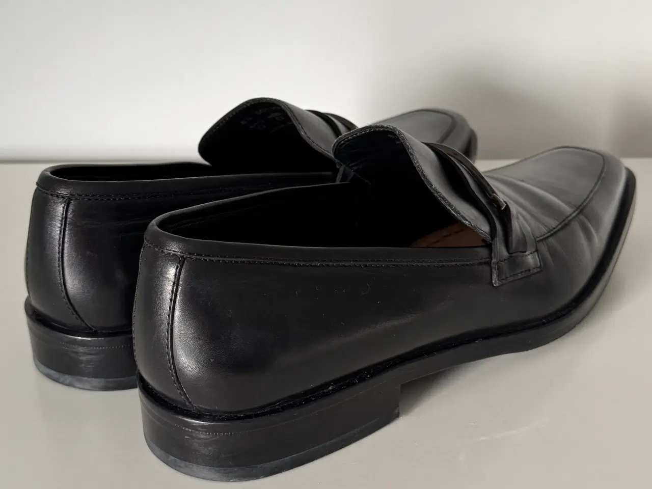 Billede 5 - HUGO BOSS Vero Cuoio sort læder ”Horsebit” Slip On