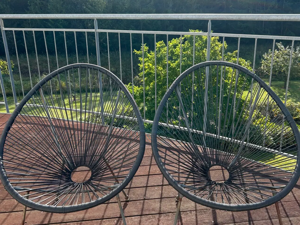 Billede 1 - 2 stk. flet-stole i sort