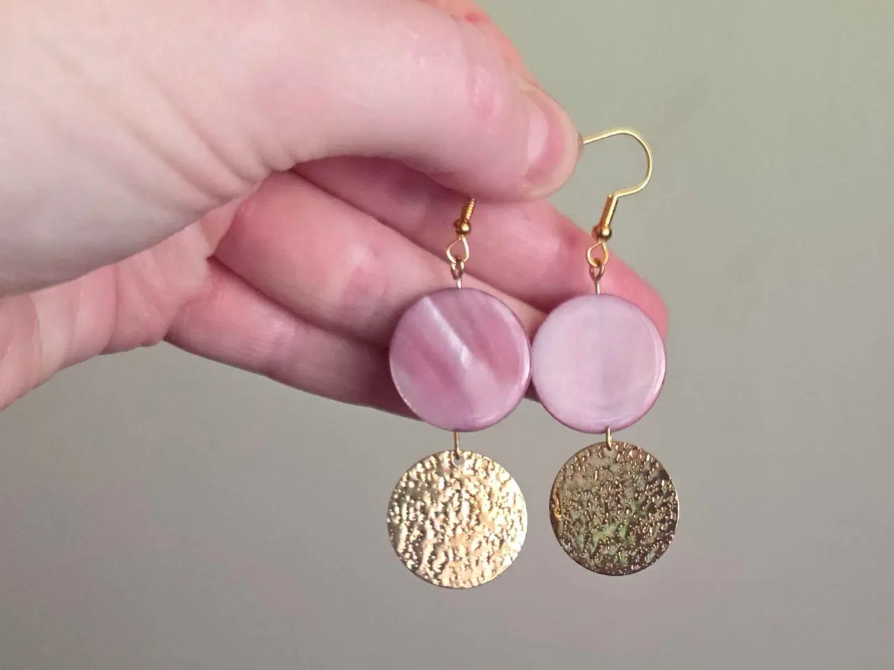 Billede 5 - Rosa & guld øreringe