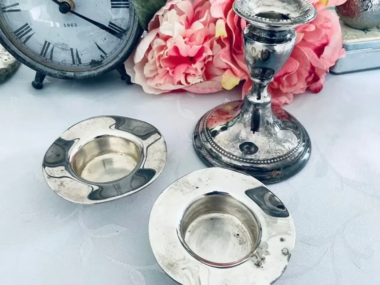 Billede 1 - Lysestager med masser af patina dansk vintage sæt