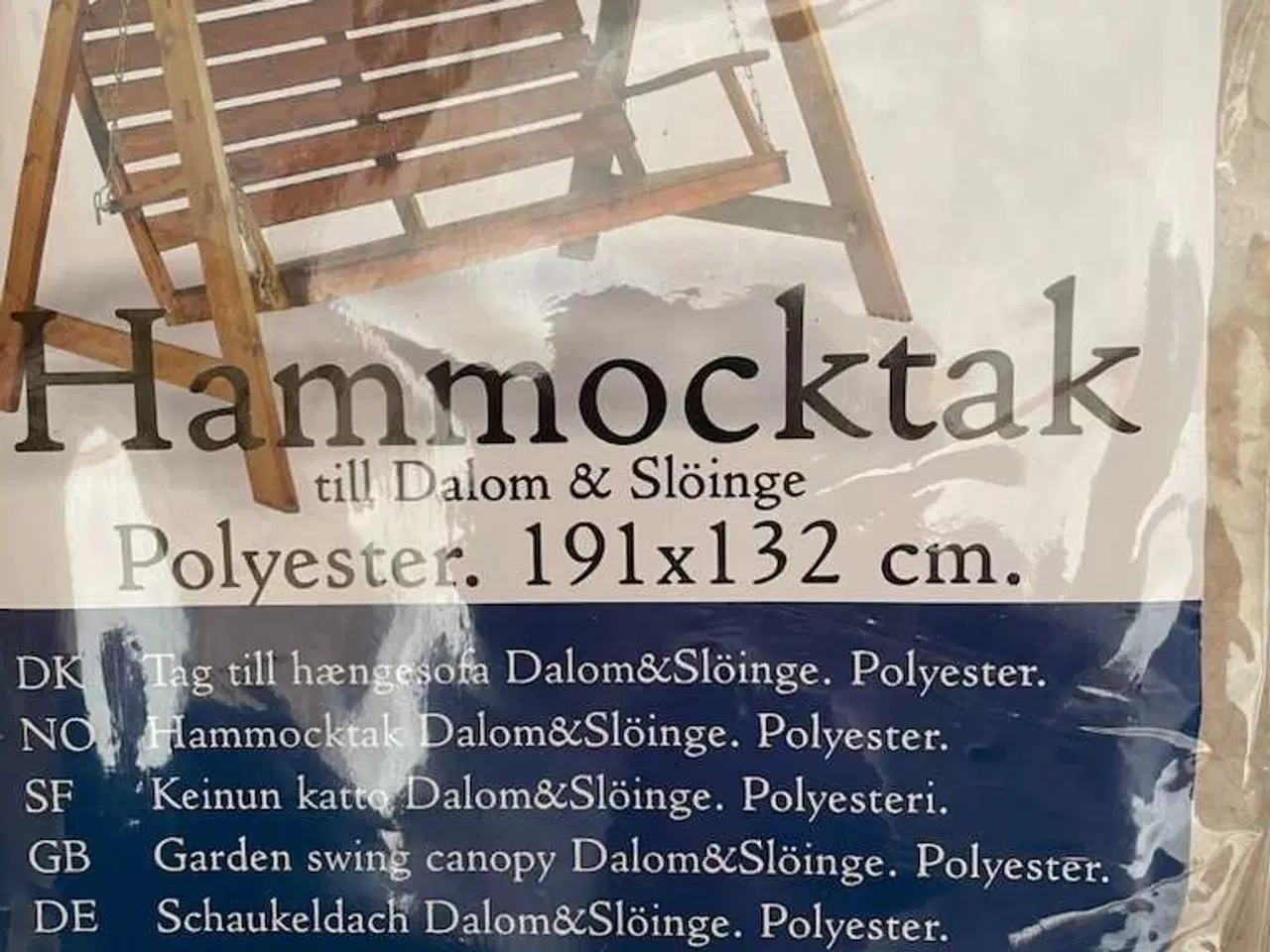 Billede 1 - Hvidt tag til hængesofa (nyt)