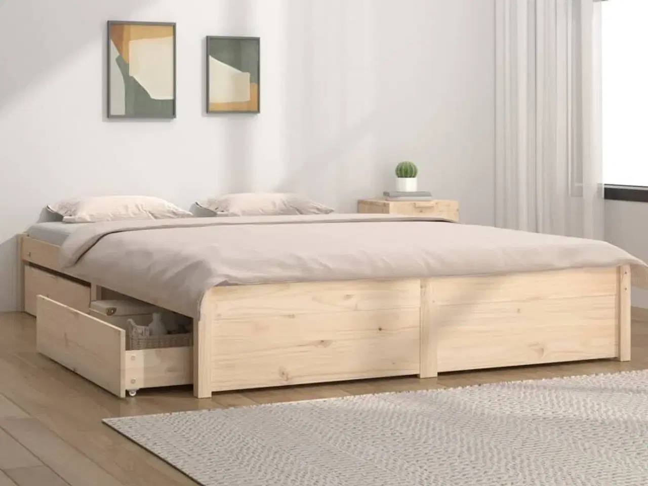 Billede 1 - Sengeramme med skuffer 140x200 cm
