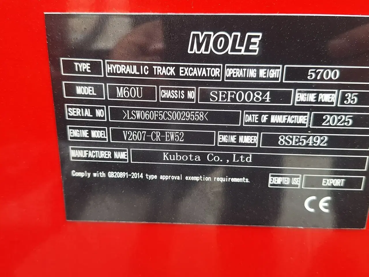 Billede 12 - MOLE m60zt Fabriks ny