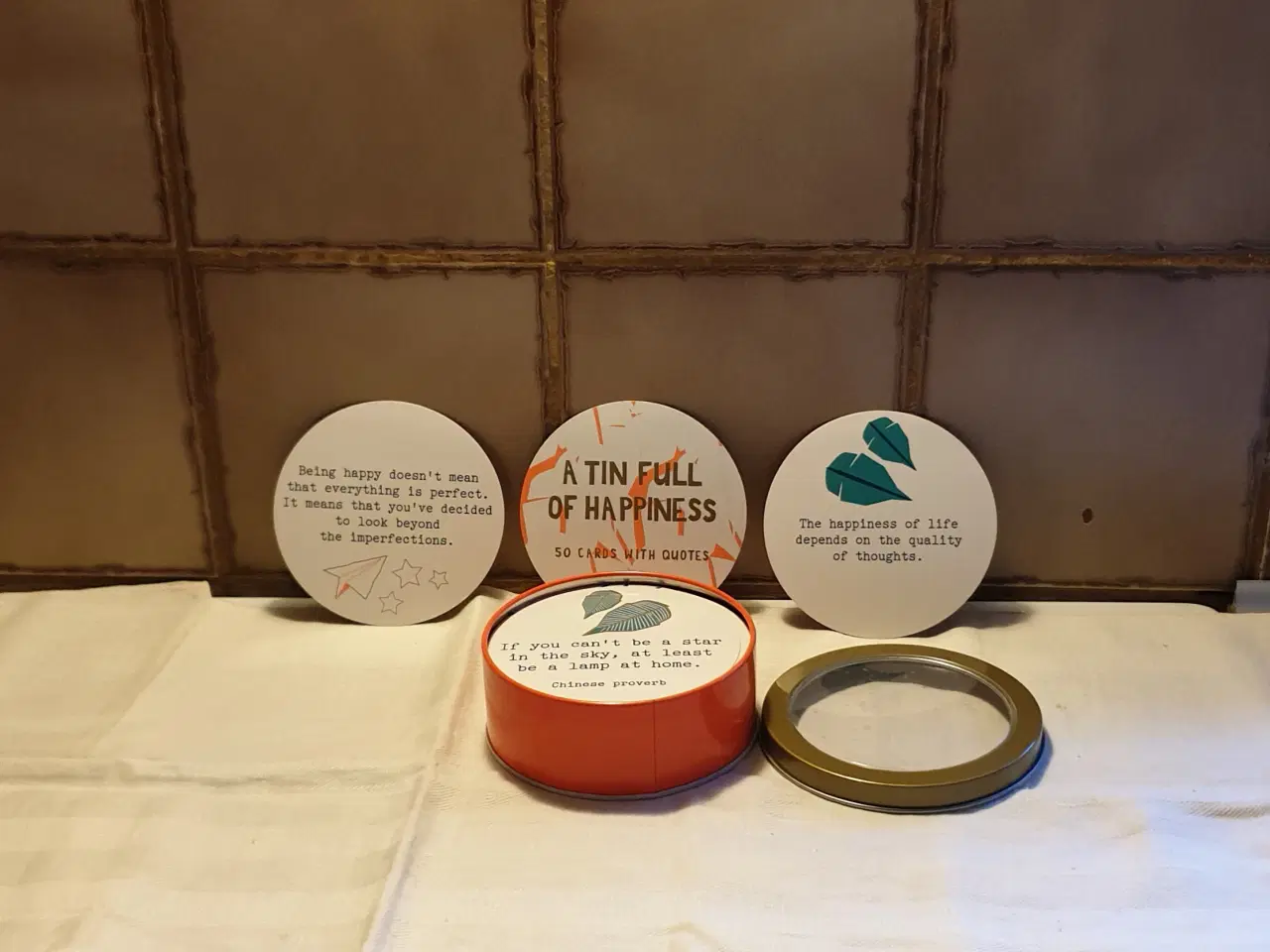 Billede 1 - Dåse m 50stk visdomskort