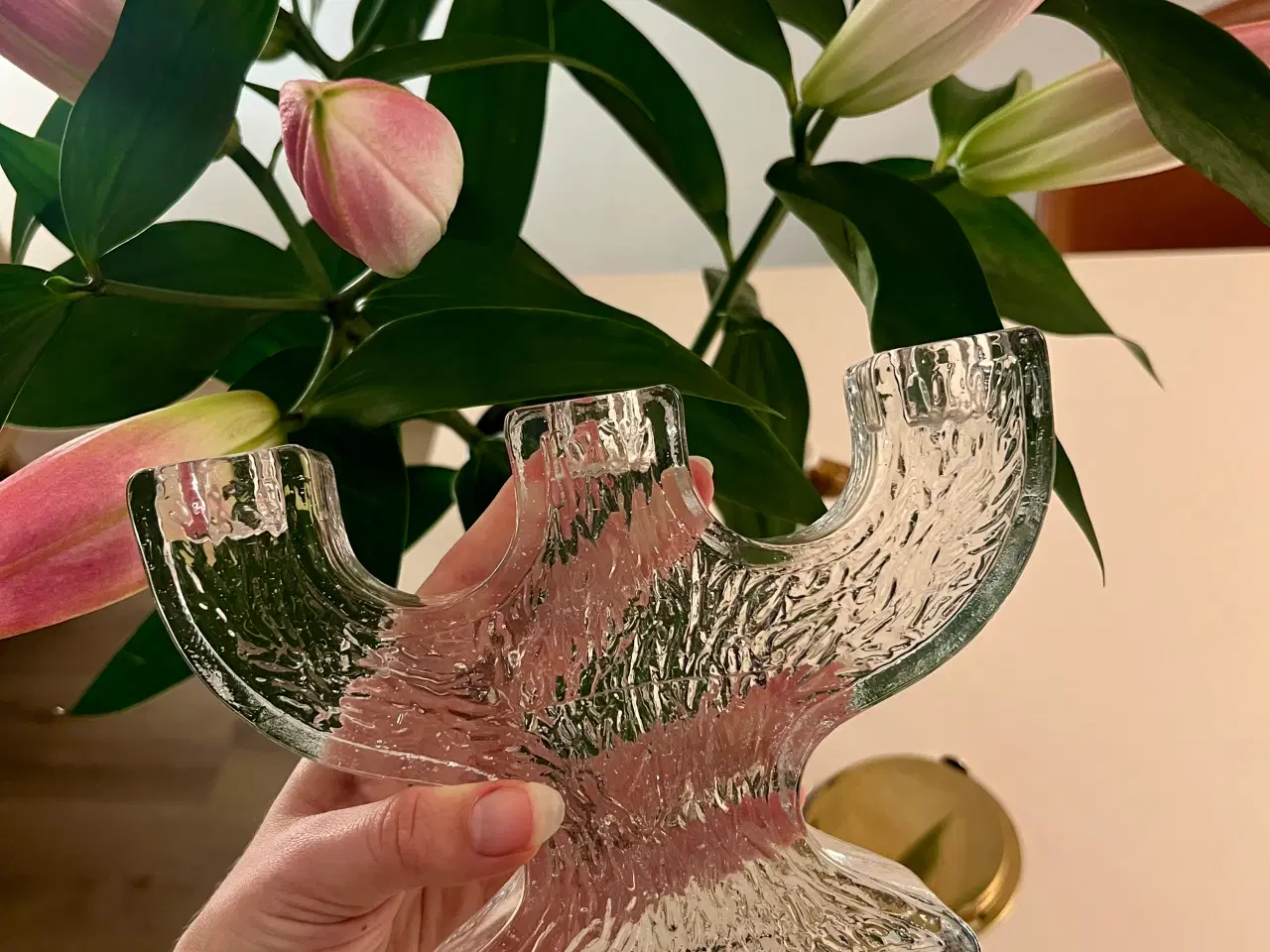 Billede 3 - Vintage Pukeberg glas lysestage