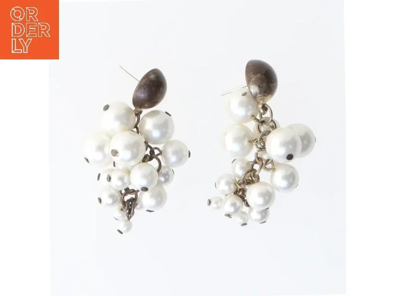 Billede 1 - Vintage perleøreringe (str. 5 cm)