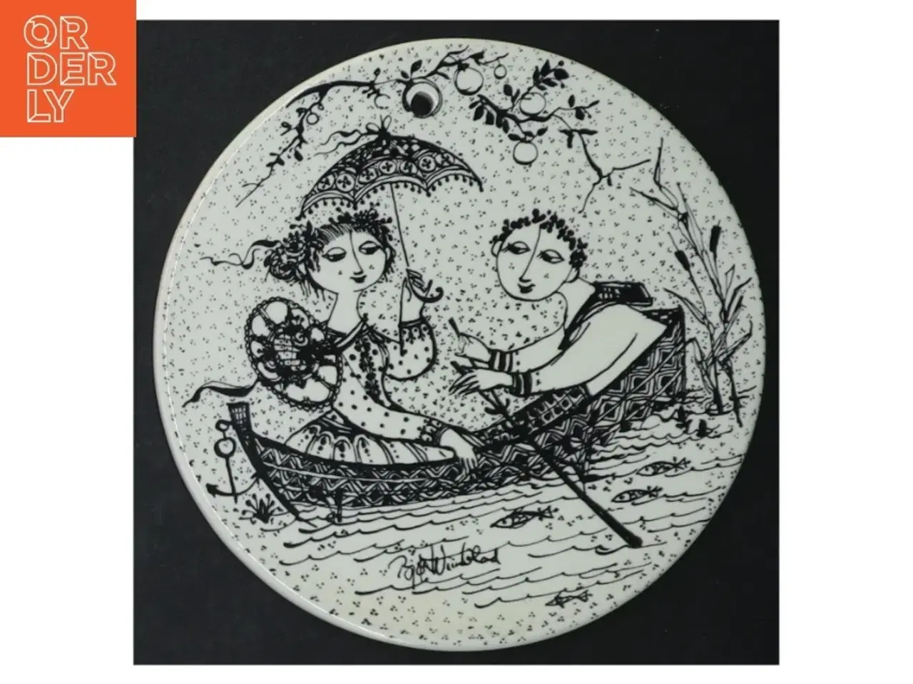 Billede 1 - Bjørn Wiinblad platter fra Nymlle (str. Ø 15. cm. 4 styk)