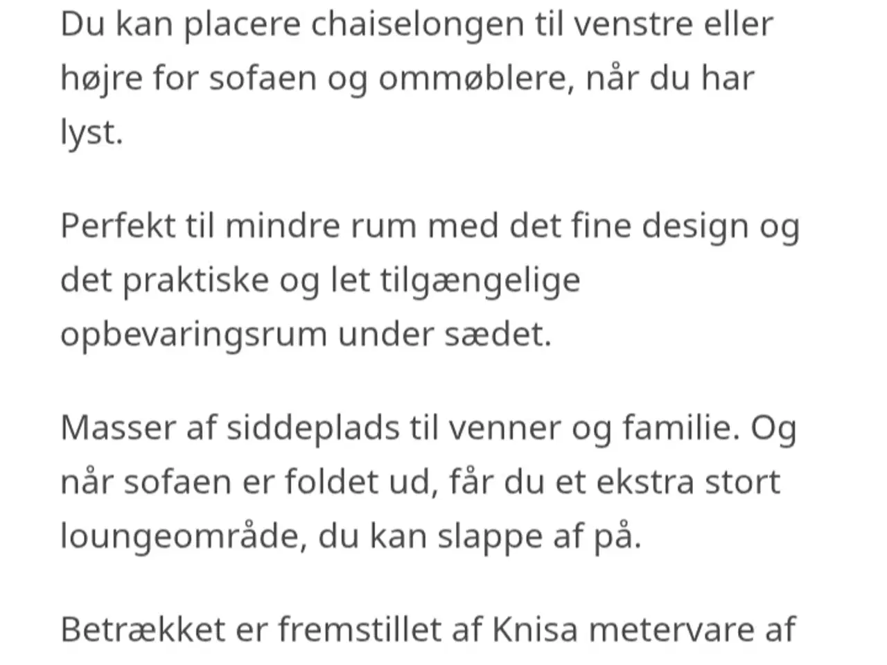 Billede 10 - ÄLVDALEN 3-pers. sovesofa med chaiselong, Knisa gr