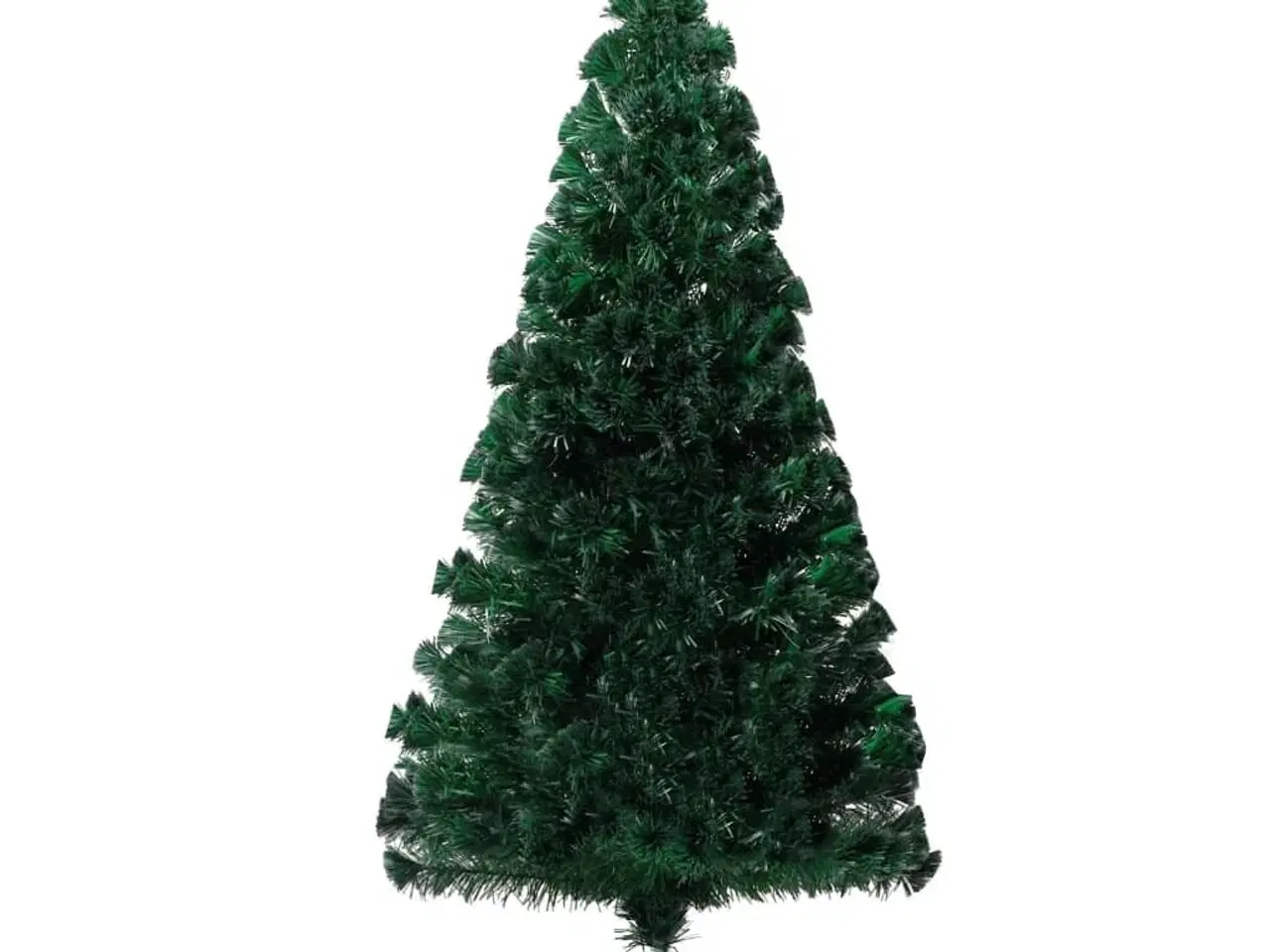 Billede 2 - Kunstigt juletræ med juletræsfod 150 cm fiberoptik grøn