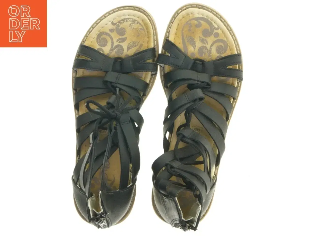 Billede 5 - Sorte sandaler med remme og lynlås fra Primigi (str. 36 )