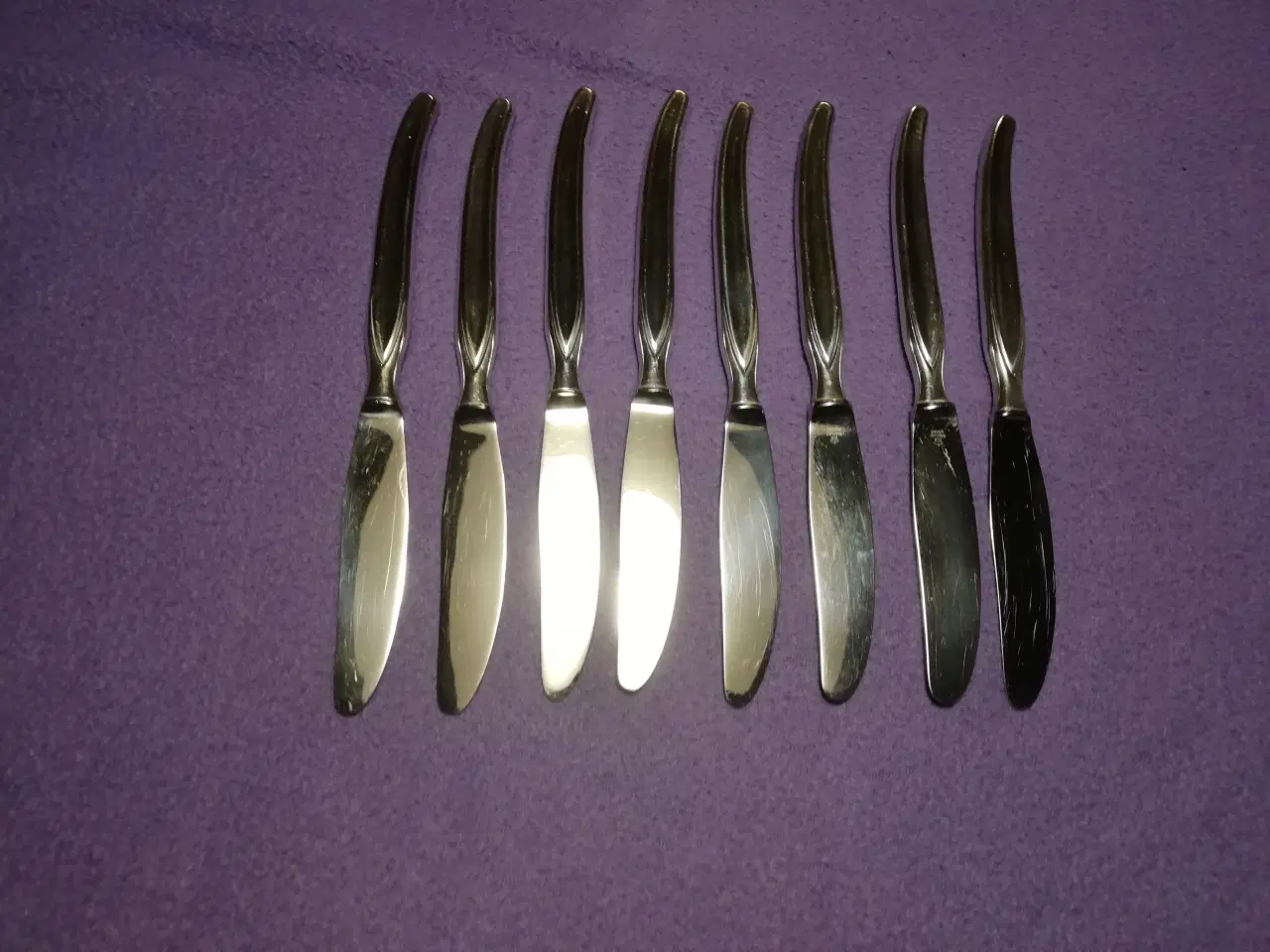 Billede 2 - 8 Marquis sølvplet middagsknive med buet skaft
