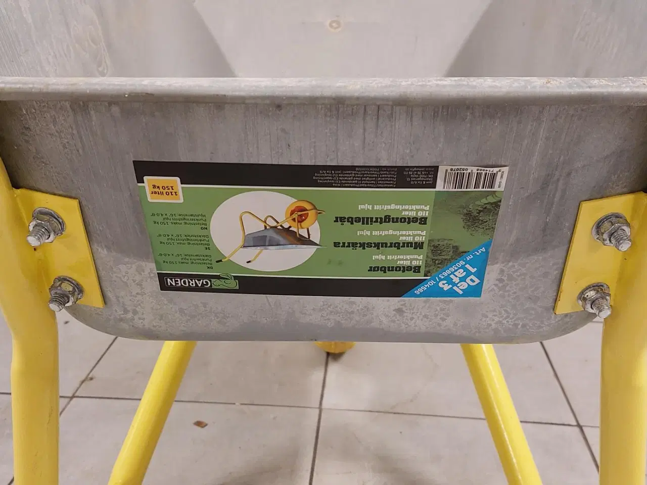 Billede 4 - Beton trillebør - kun brugt en gang til sand