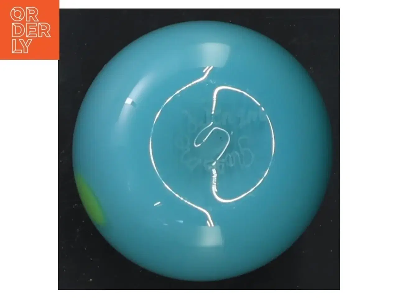 Billede 4 - Blå glasvase med prikker (str. 10x5,5 cm)