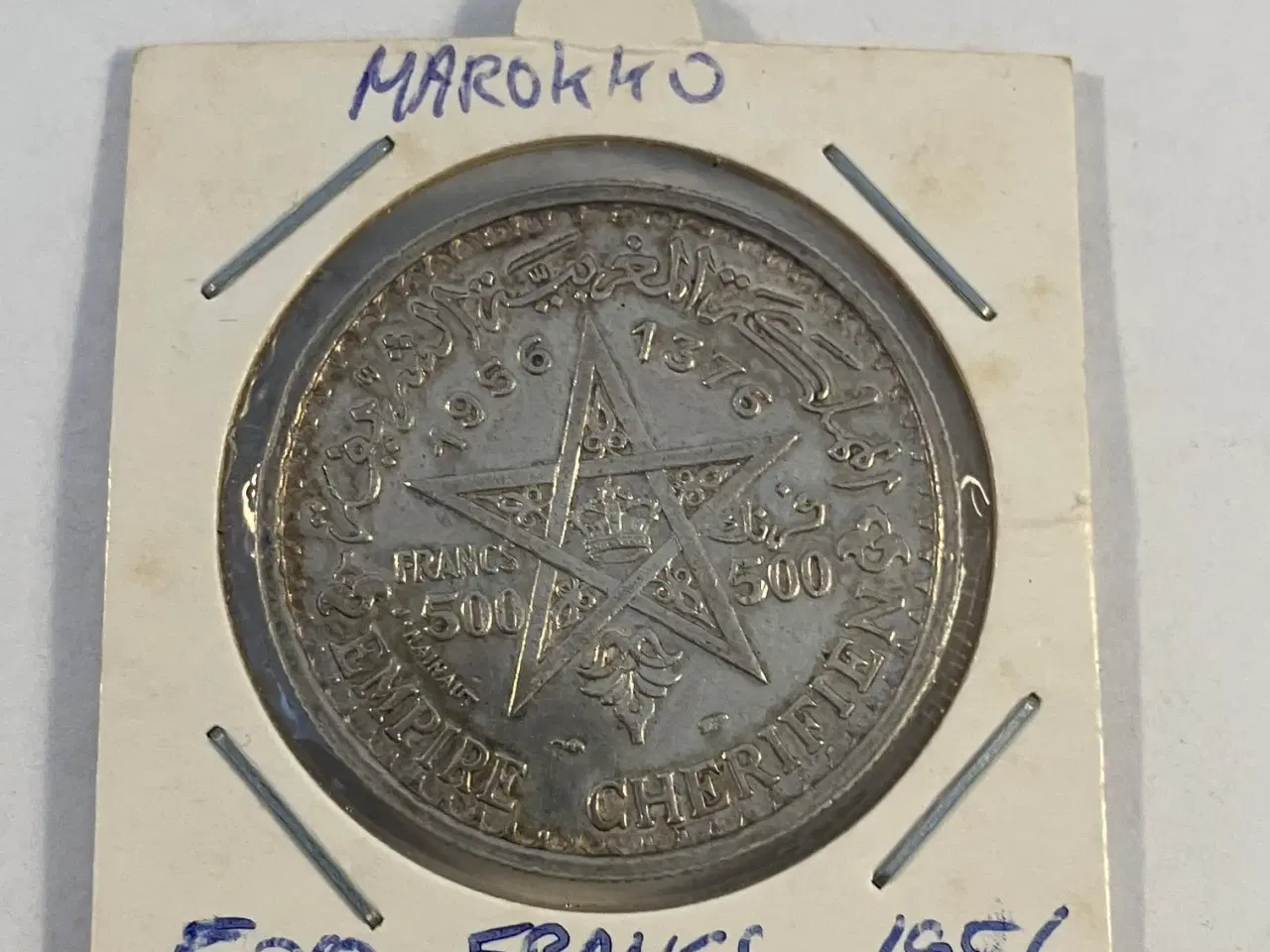 Billede 1 - 500 Francs Marocco 1956