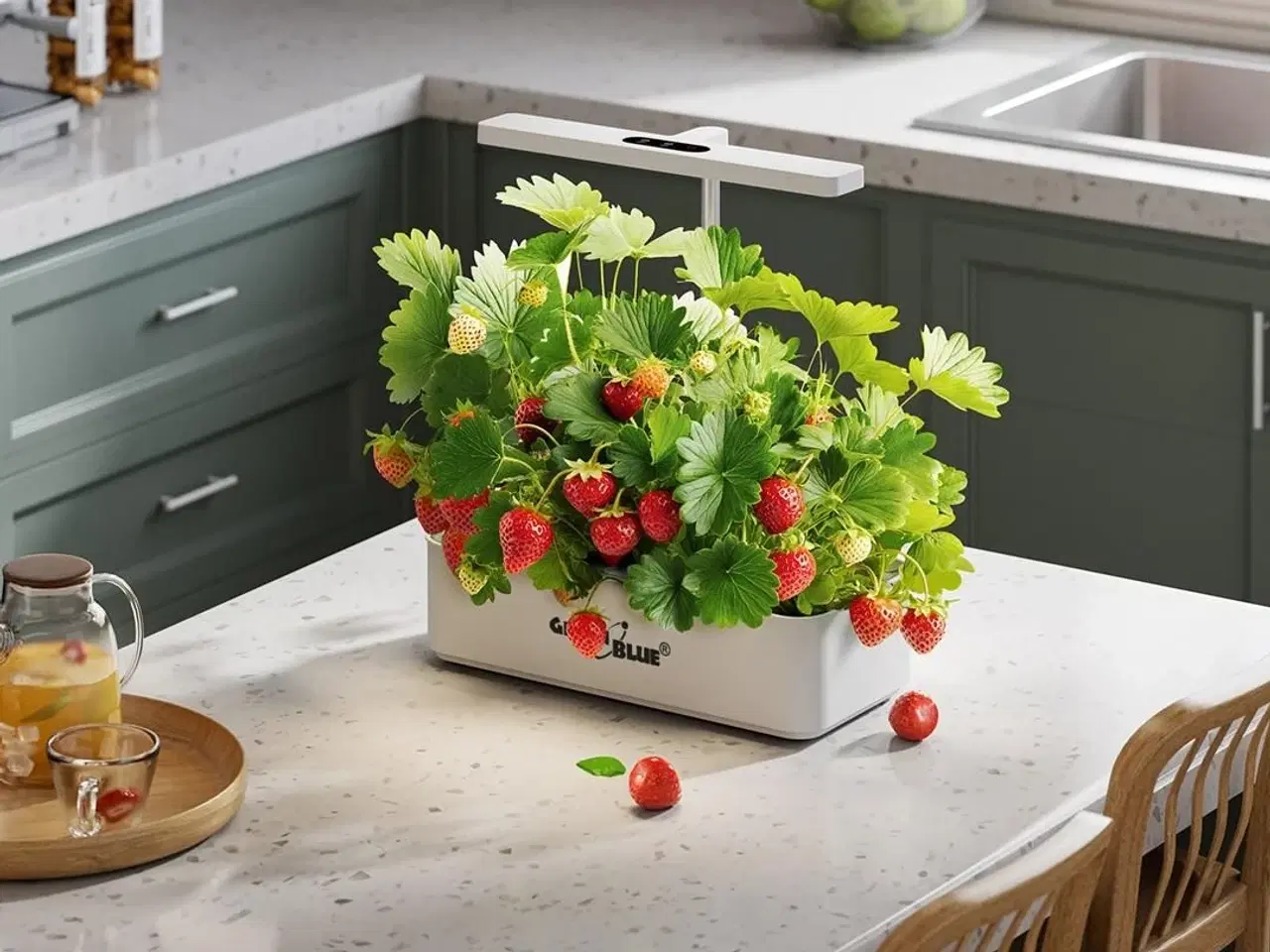 Billede 12 - Smart indendørs dyrkningssystem – GreenBlue, 4 l, 12 planter, fuldspektrum LED