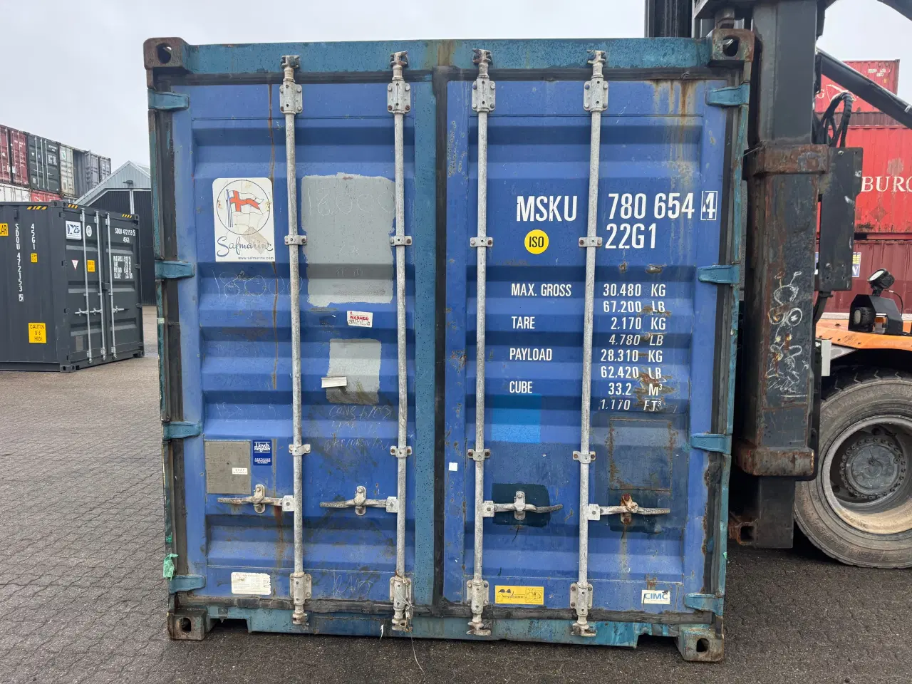 Billede 2 - Brugt 20 fods Isoleret Container-ID: MSKU 780654-4